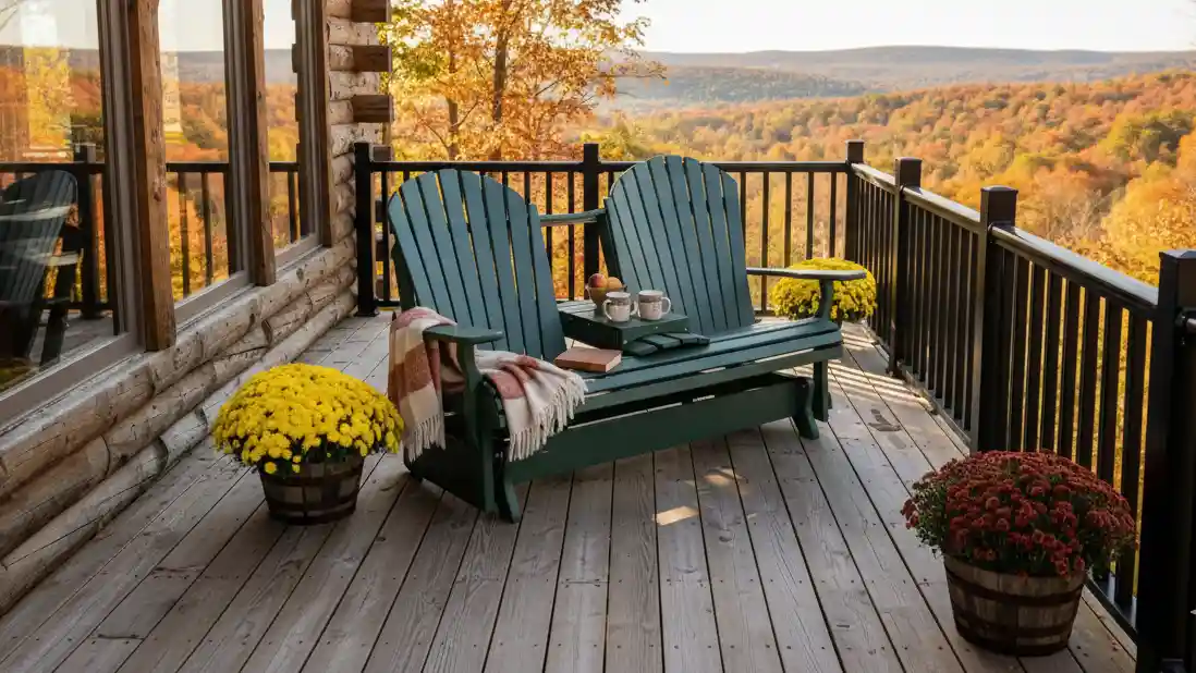 Adirondack Poly Glider Settee 5'