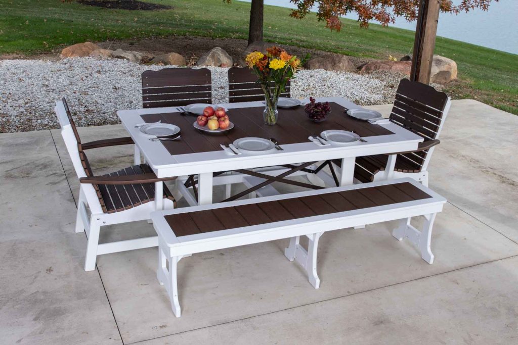 6-Piece Charm Back Rectangle Table Dining Set