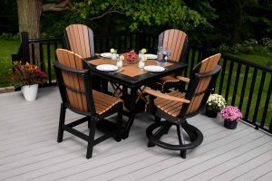 5-Piece Adirondack Square Table Counter Height Set