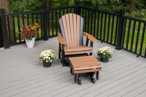 2-Piece Adirondack Glider with Ottoman