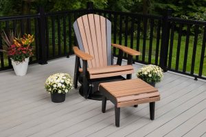 2-Piece Adirondack Glider Swivel with Ottoman